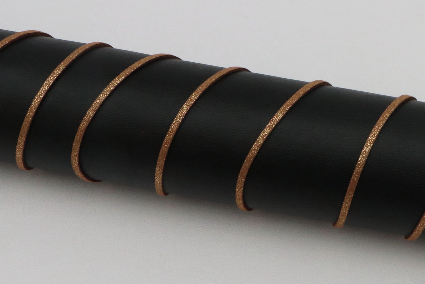 Lederband Glitzer "braun"