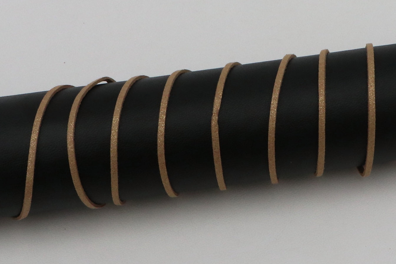 Lederband Glitzer "beige"