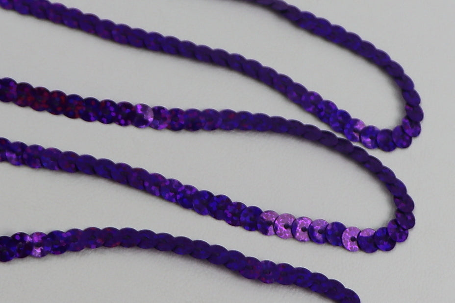 Band Pailletten holo "violett"