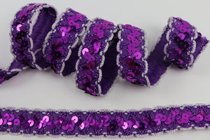 Borte Pailletten "violett"