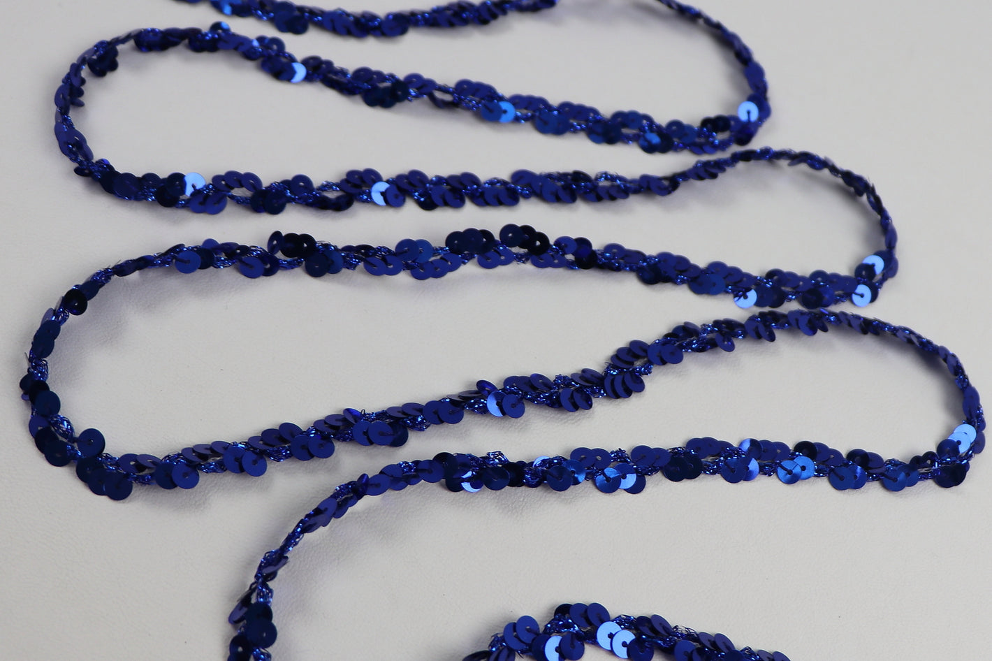 Band Pailletten metallic "blau"