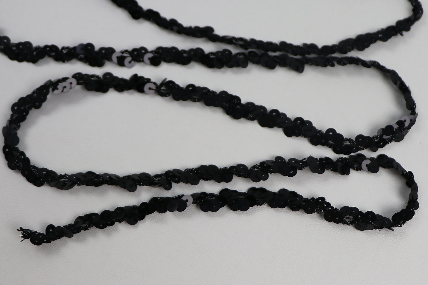 Band Pailletten metallic "schwarz"