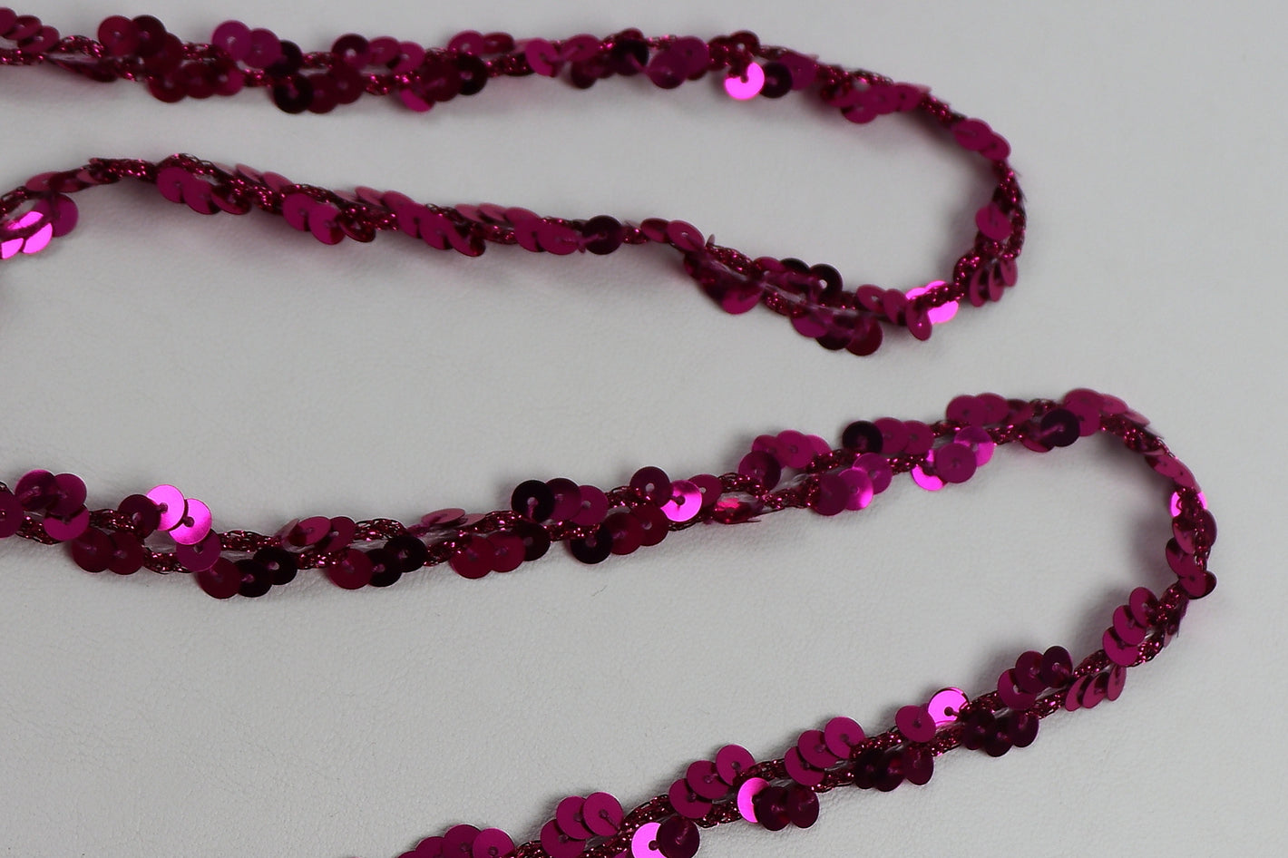 Band Pailletten metallic "pink"