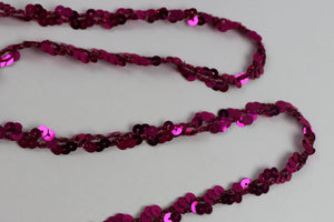 Band Pailletten metallic "pink"