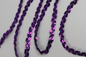 Band Pailletten metallic "violett"