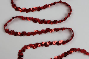 Band Pailletten metallic "rot"