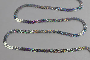 Band Pailletten holo "silber"