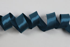 Schrägband Satin "petrol"