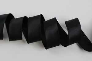 Schrägband Satin "schwarz"