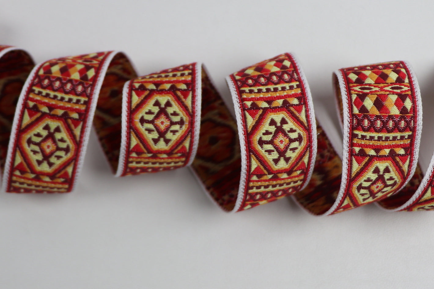 Jacquardborte 30mm "rot-gelb"