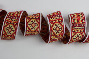Jacquardborte 30mm "rot-gelb"