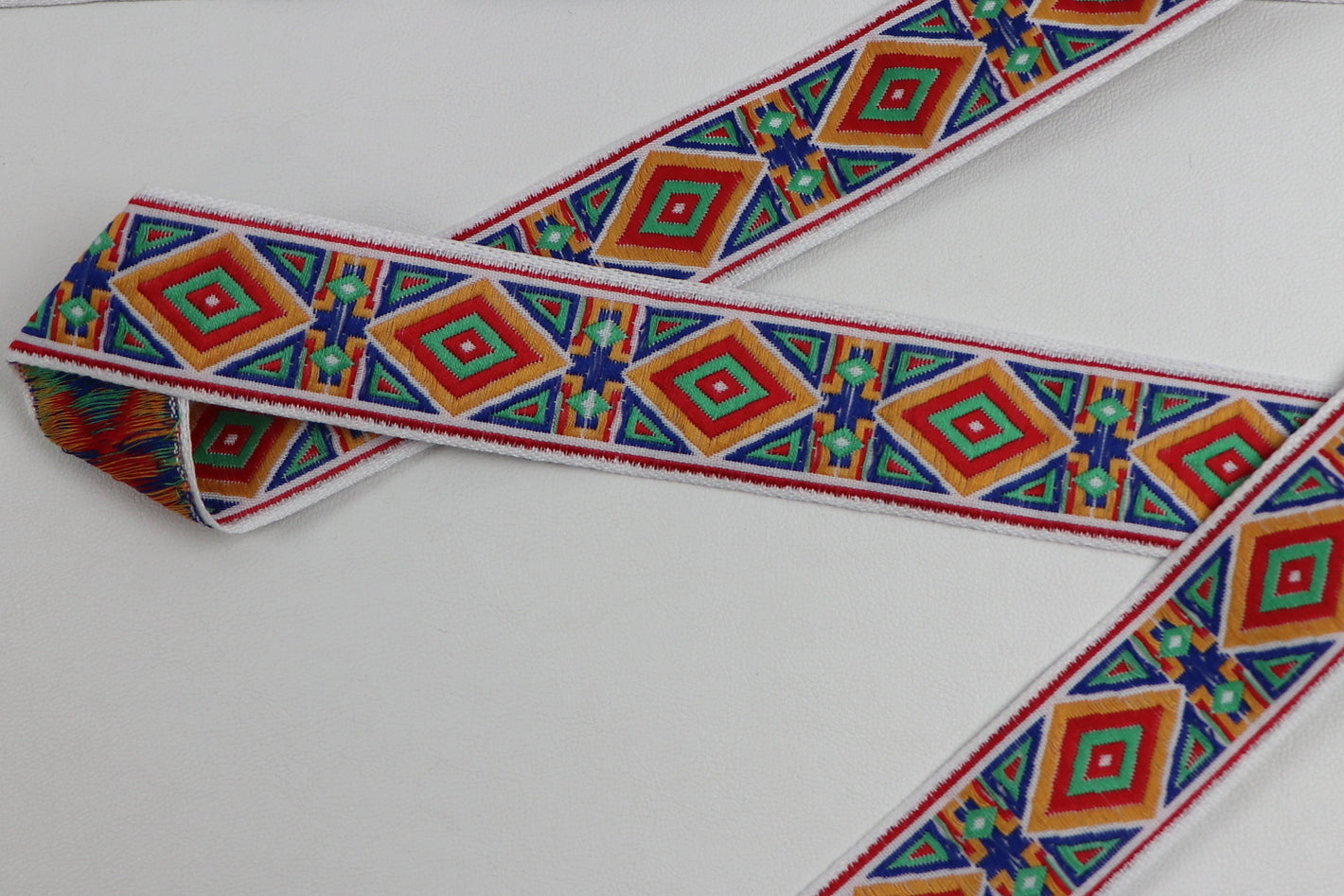 Jacquardborte 30mm "blau-orange"