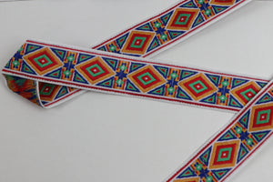 Jacquardborte 30mm "blau-orange"