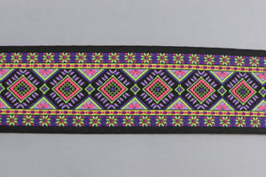 Jacquardborte 50mm "pink-lemon"