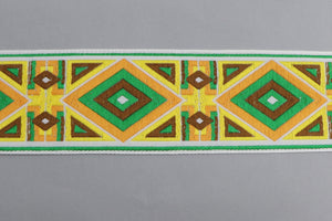 Jacquardborte 50mm "gelb-grün"