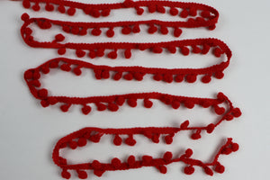 Pompon-Borte "rot"