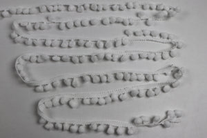 Pompon-Borte "weiss"