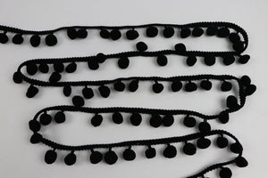 Pompon-Borte gross "schwarz"