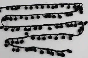 Pompon-Borte "schwarz"