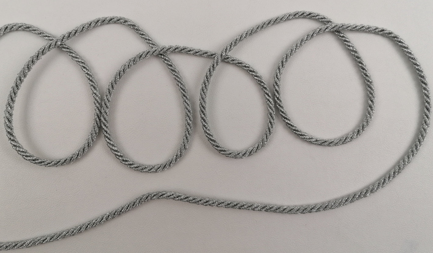 Brokat Kordel 4mm "silber"
