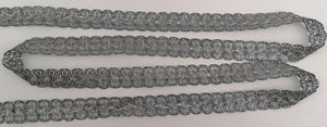 Brokatborte "altsilber"