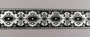 Jacquardborte Wappen "schwarz-silber"