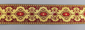 Jacquardborte Wappen "rot-gold"