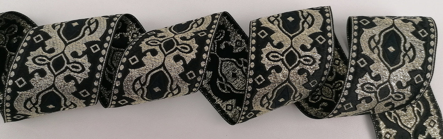 Jacquardborte Wappen "schwarz-gold"