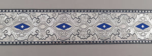 Jacquardborte Wappen "blau-weiss-silber"