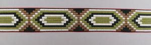 Jacquardborte 35mm "olive-braun"