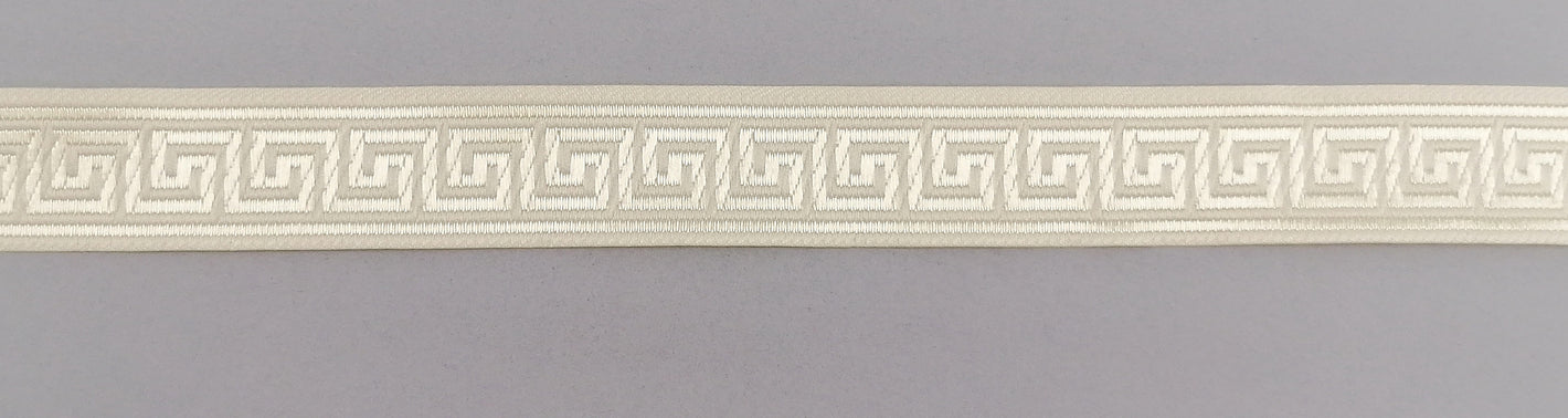 Jacquardborte 22mm "écru-gold"