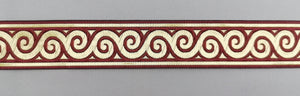 Jacquardborte 35mm "bordeaux-gold"