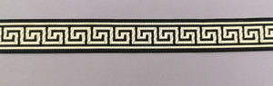 Jacquardborte 22mm "schwarz-gold"
