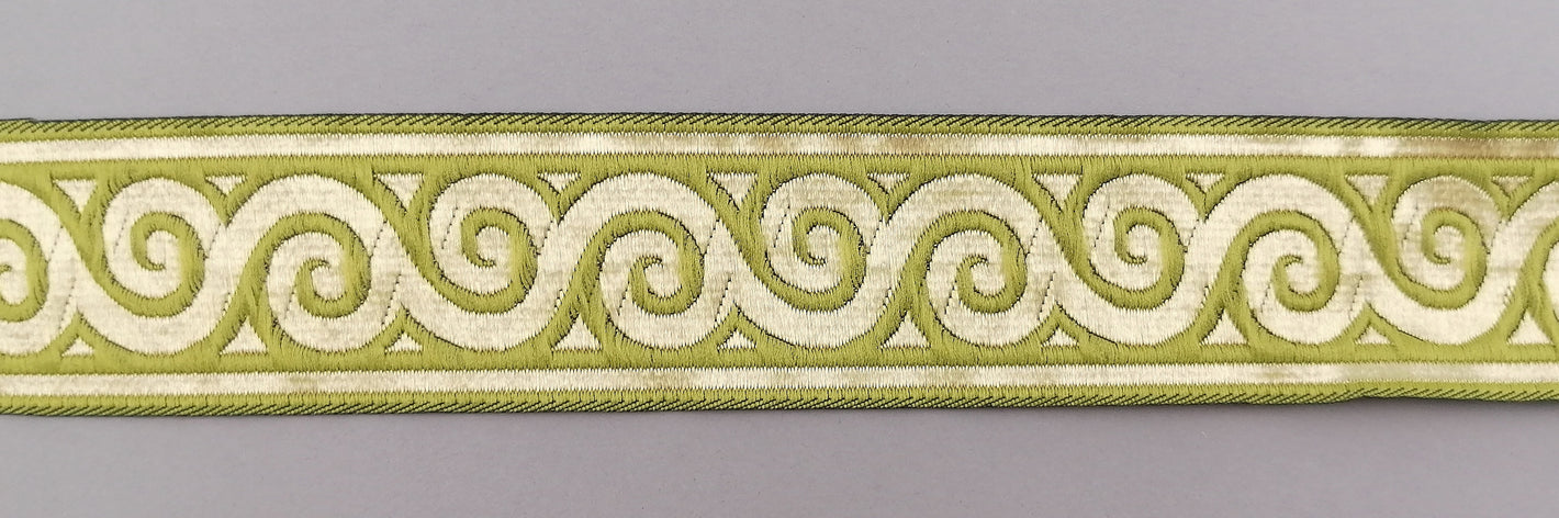 Jacquardborte 38mm "grün-gold"