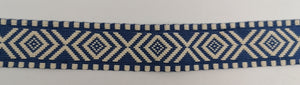 Jacquardborte 38mm "blau-écru"