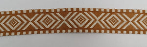 Jacquardborte 38mm "camel-écru"