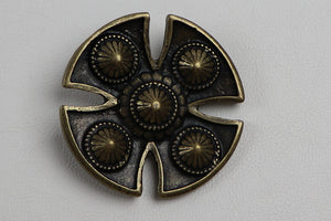 Nieten - Beschlag Templerkreuz "altmessing