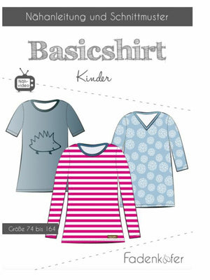 Schnittmuster Basicshirt Kinder