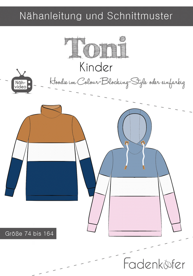 Schnittmuster Hoodie Toni Kinder