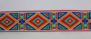 Jacquardborte 50mm "blau-orange"