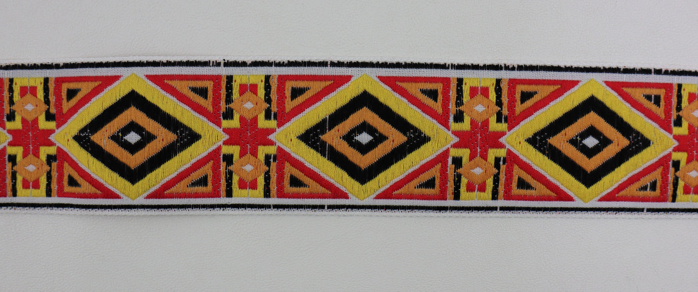 Jacquardborte 50mm "gelb-schwarz"