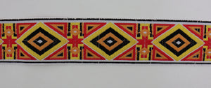 Jacquardborte 50mm "gelb-schwarz"