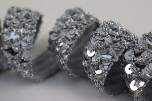 Paillettenborte "silber"