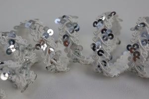 Paillettenband "silber"