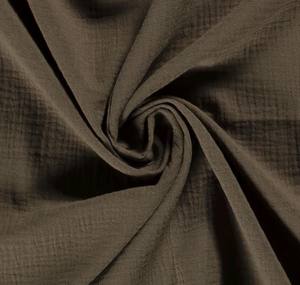 Musselin uni "khaki-grün"