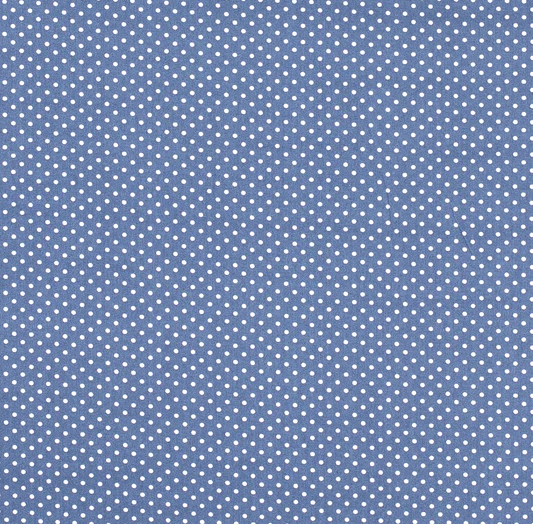 Popeline Punkte "indigoblau"