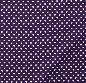 Popeline Herzen "aubergine"