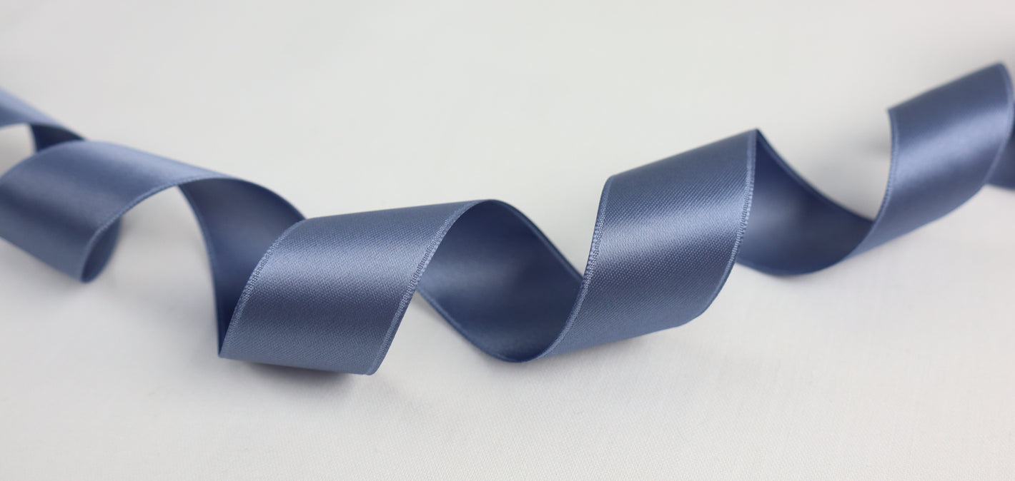 Band Satin Double Face "dusty blue"