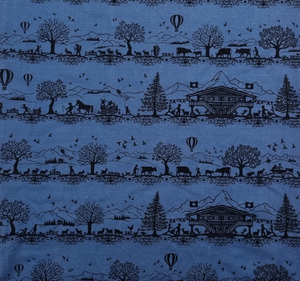 Jersey Scherenschnitt "blau"