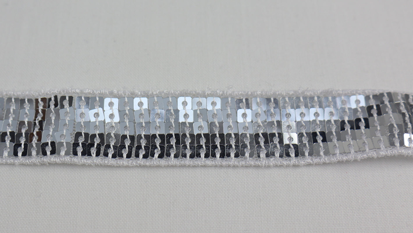 Paillettenborte 20mm "silber"